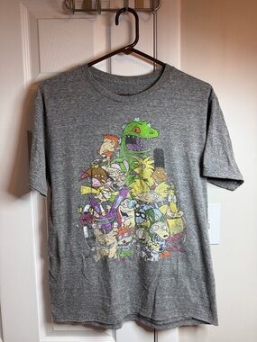 Nickelodeon Gray Logo Print Tee
